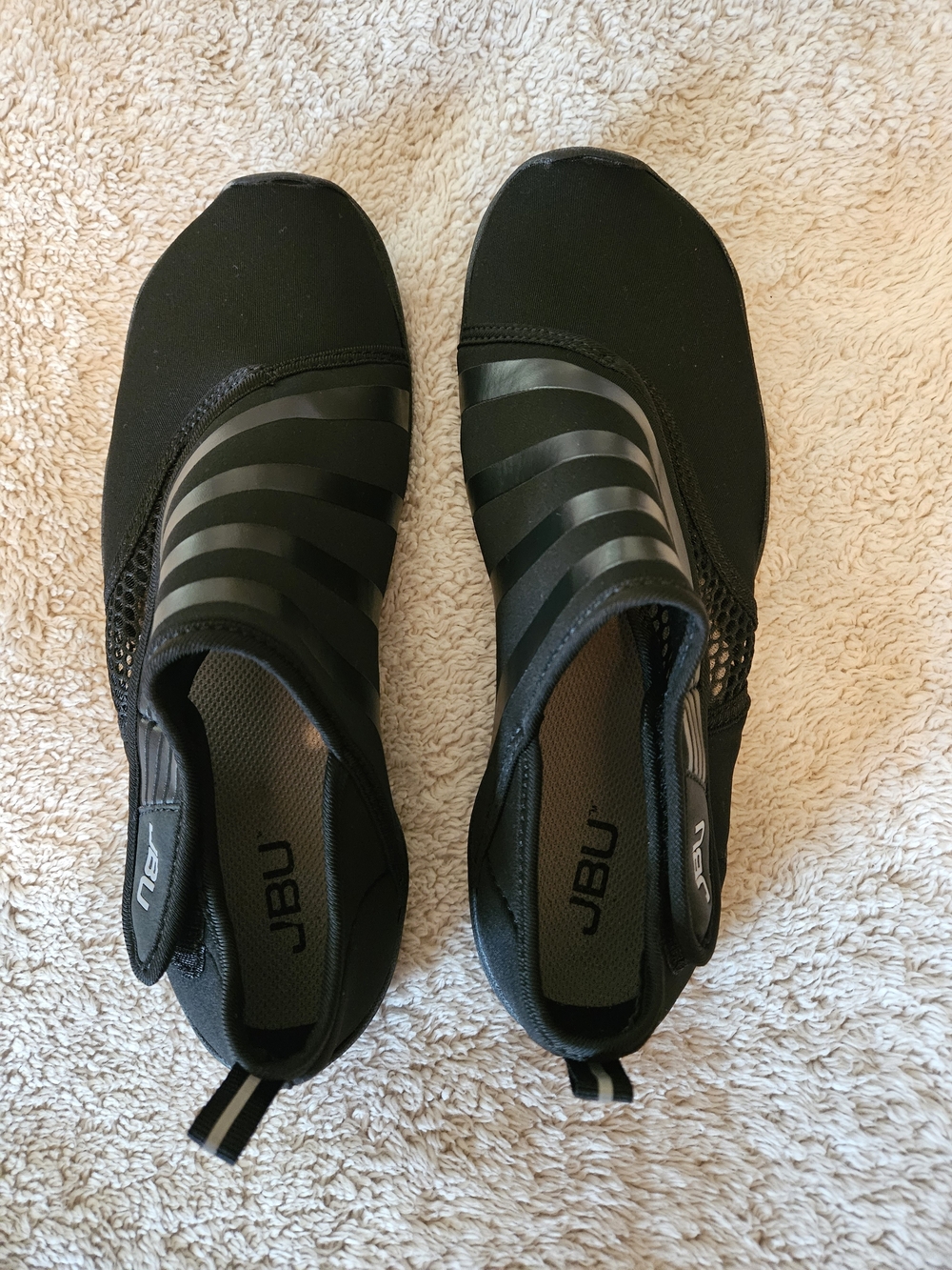JBU Womens Black Slip-On Water Shoes